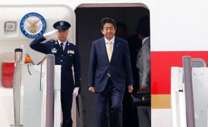 视频｜日本首相安倍晋三乘专机于4日上午抵达杭州