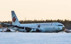 加拿大航空一客机在多伦多着陆时滑出跑道，暂无人员伤亡