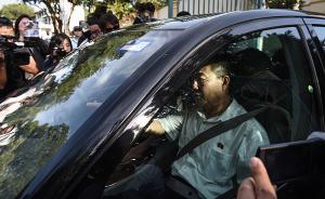 朝鲜驻马来西亚大使姜哲乘车离开大使馆