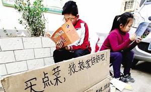 河南小学生兄妹为救重病母亲街头卖菜，闲暇时书本不离手 