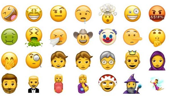 Emoji新表情叕来了：有挑眉还有嘘