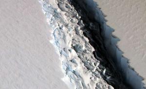 外媒：南极北部现巨大裂痕，冰山入海将使海平面升高10厘米