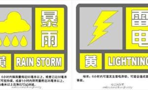 上海发布暴雨雷电双黄预警，部分地区晚高峰或现短时强降水