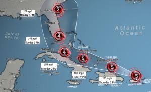 视频｜最强飓风“艾尔玛”横扫加勒比诸岛，巴布达岛几被全毁