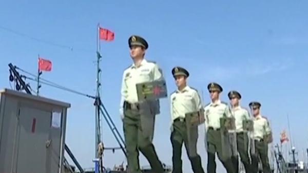 喜迎国庆：边防海警部门开展爱国活动