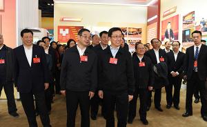 上海市代表团在京集体参观“砥砺奋进的五年”大型成就展
