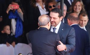 黎巴嫩总理哈里里宣布辞职后首次回国，如期与总统独立日阅兵