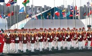 朝鲜代表团在奥运村升旗，三池渊乐团演奏《阿里郎》等名曲