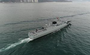驻香港部队海军与来港法国海军“葡月号”导弹护卫舰联合演练