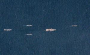 40余战舰簇拥辽宁号，或首组航母战斗群在南海演练红蓝对抗