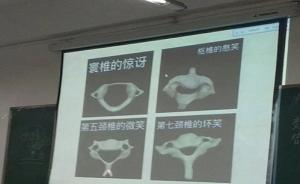 高校教师解剖学课堂上展示“颈椎表情包”：让课程通俗易懂