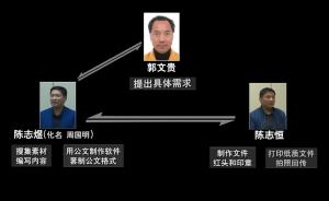 郭文贵等人伪造国家机关公文案细节：三人分工明确手法专业