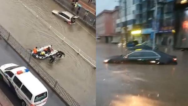 瓦房店市发生强降雨，2车被淹3人死亡