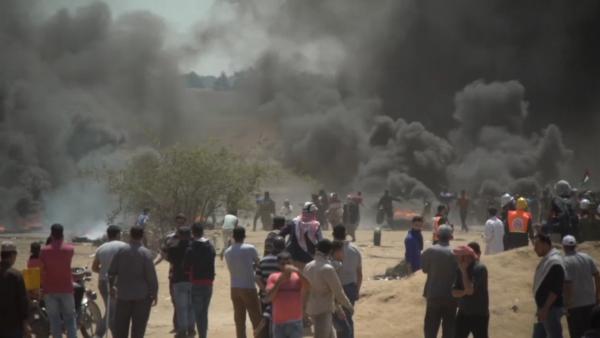 抗议美使馆迁耶路撒冷，加沙冲突58死