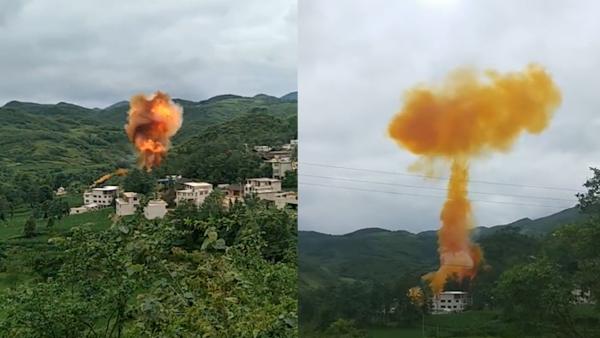 火箭残骸坠落贵州一村庄，落地瞬间爆炸