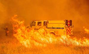 环球｜加州大火燃烧近十天仍未停止：消防车被火光包围