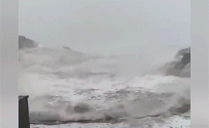 台风“玛莉亚”登陆福建连江，海水倒灌