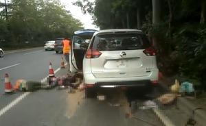 試駕車撞綠化工再追尾綠化車,2死8傷